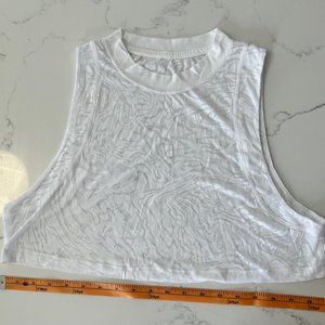 Lululemon White Oversized Crop